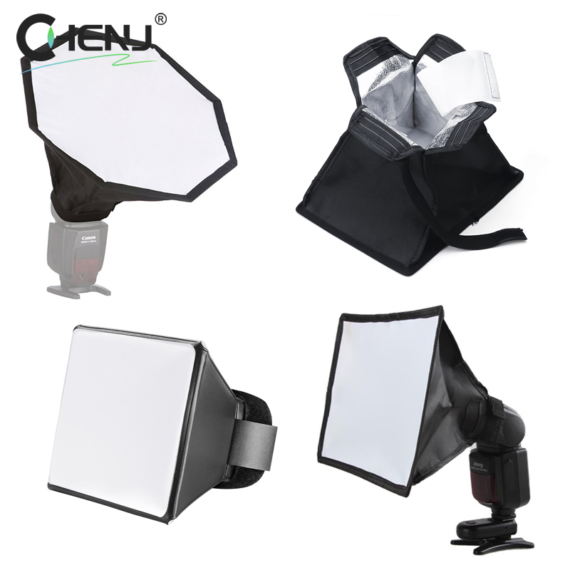Photography Lighting Case - 1 個折りたたみフラッシュディフューザーソフトボックスユニバーサルプロの写真ミニフォトディフューザーソフトライトボックスカメラ用