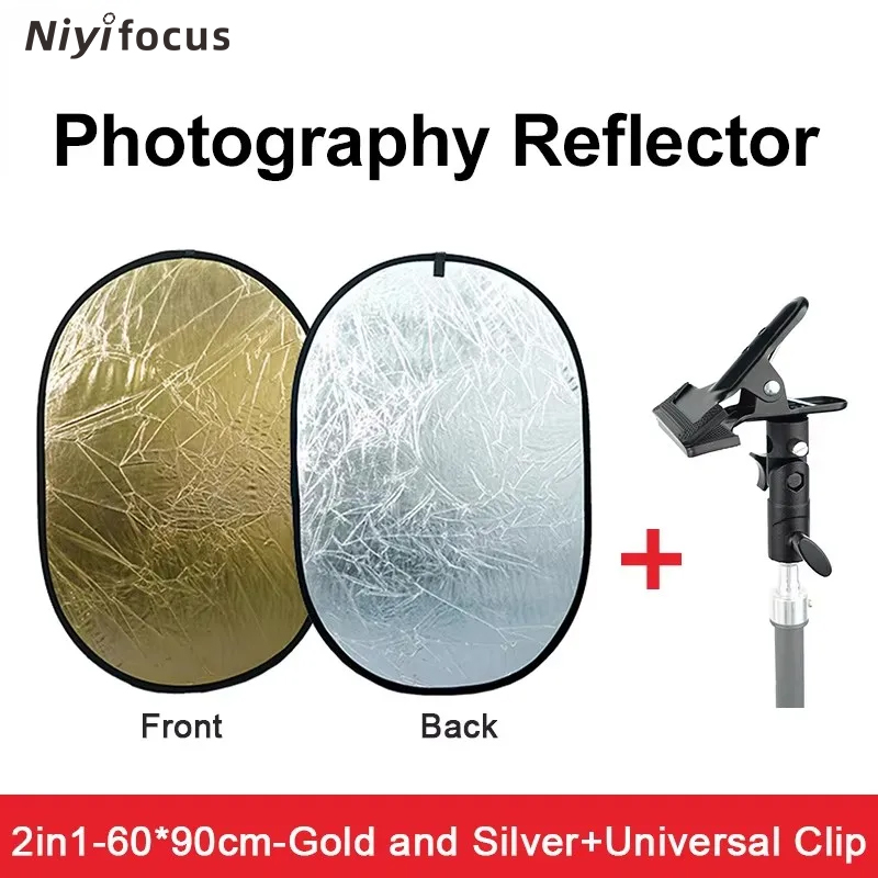 Photography Lighting Reflectors - 2in1 ラウンドポータブルリフレクター 30cm 60cm 80cm 110cm