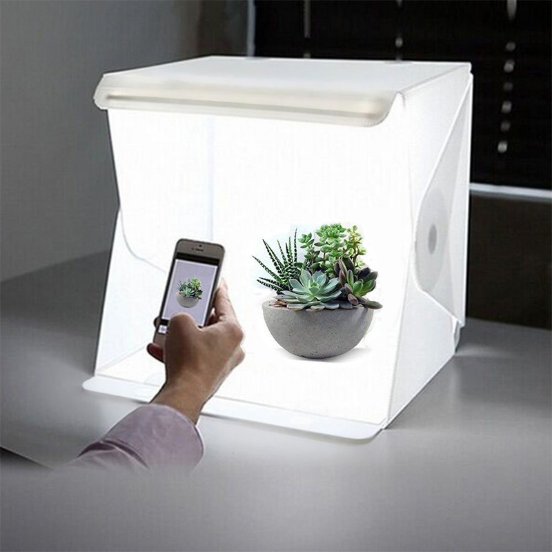 Photography Lighting Case - 2つの背景を持つ折りたたみ式でポータブルなledライトパネル,写真スタジオ,卓上撮影用