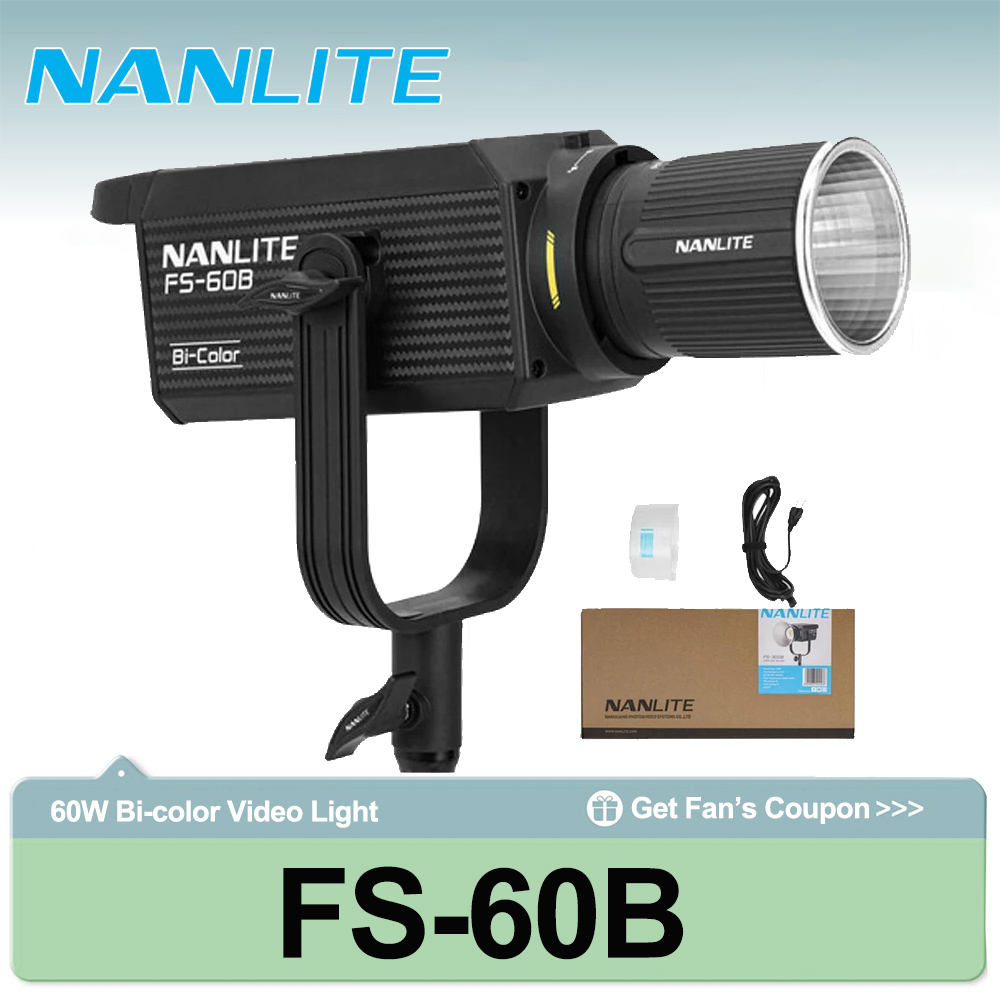 Photography Lighting Outdoor - Nanlite FS-60B 70W バイカラースポットライト 2700K-6500K 写真撮影用ライト