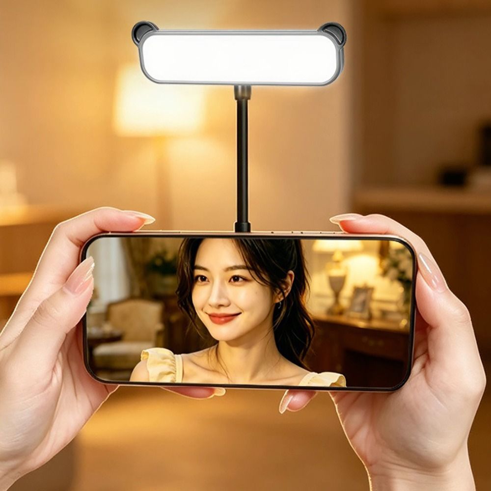 Photography Lighting Mount - 3色モード搭載、ポケットサイズ、フレキシブルホース、磁石吸着式、自撮り用ライト、小型・携帯可能、回転式デザイン、スマートフォン用補助ライト。