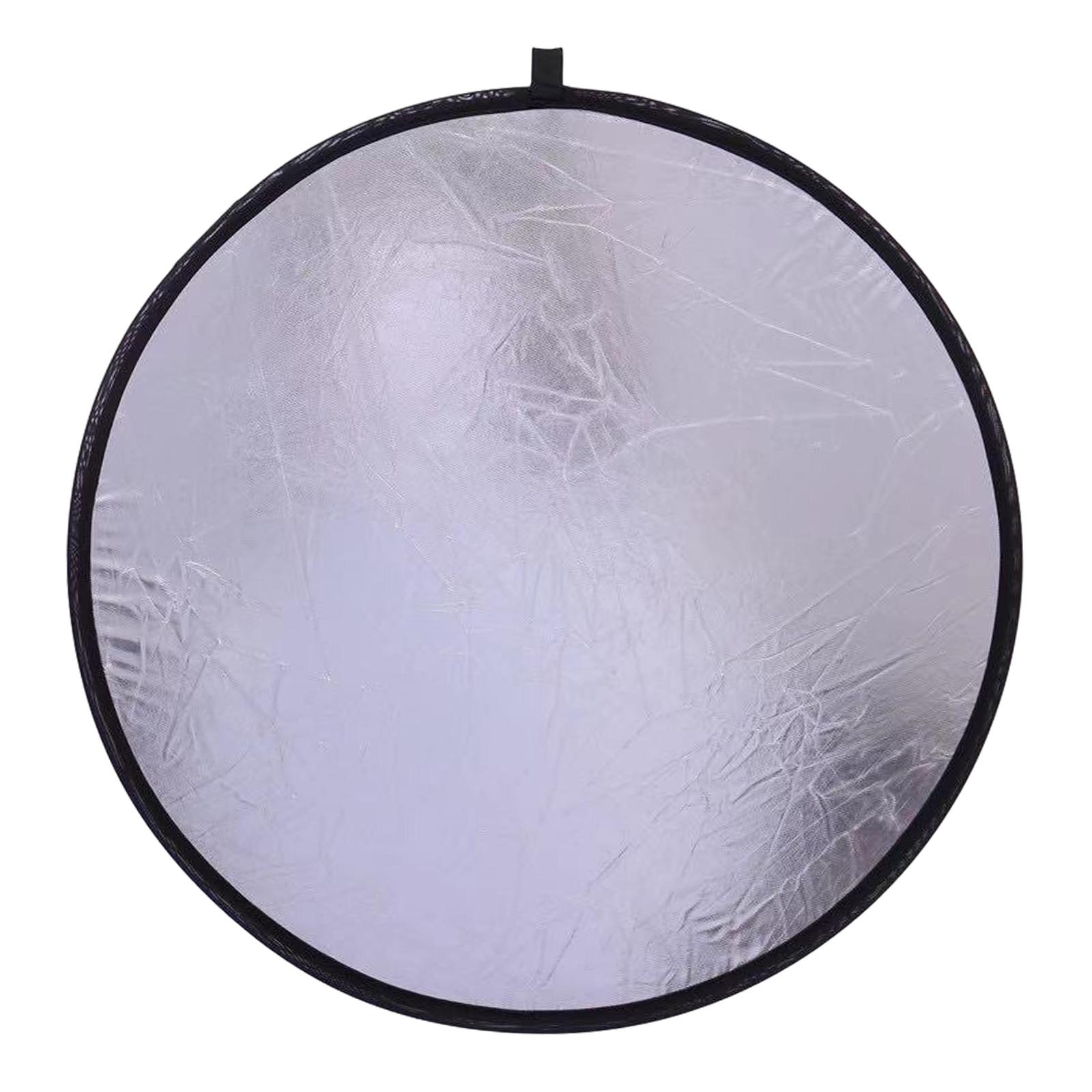 Photography Lighting Reflectors - 2-in-1折りたたみ式写真用反射板。バッグ付きで持ち運び可能。スタジオでのビデオ撮影用照明に最適な、丸いハンドルが付いた折りたたみ式パネル。