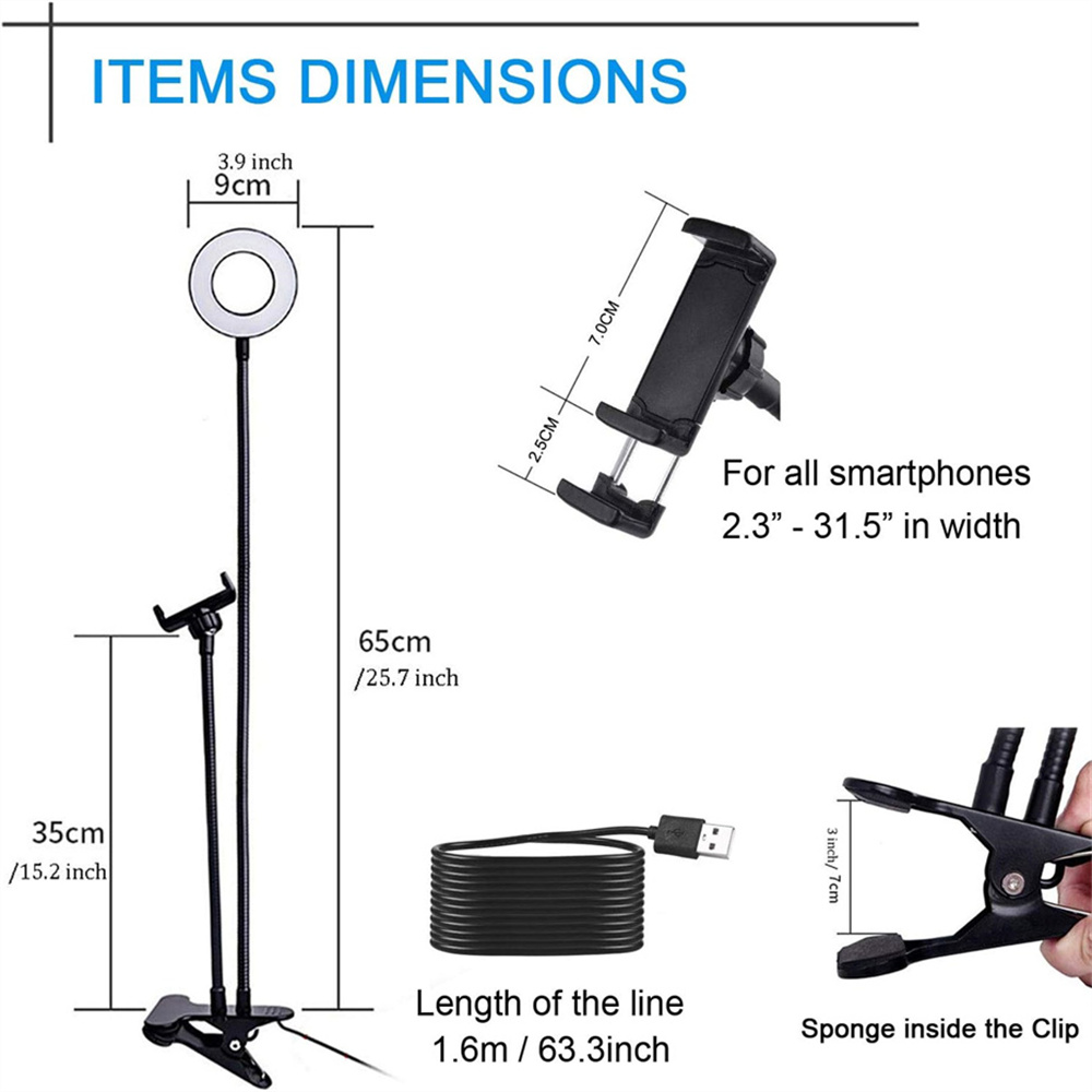 汎用性の高い、柔軟に調整可能なスマートフォンホルダー。自撮り - Photography Lighting Indoor のレビューと価格