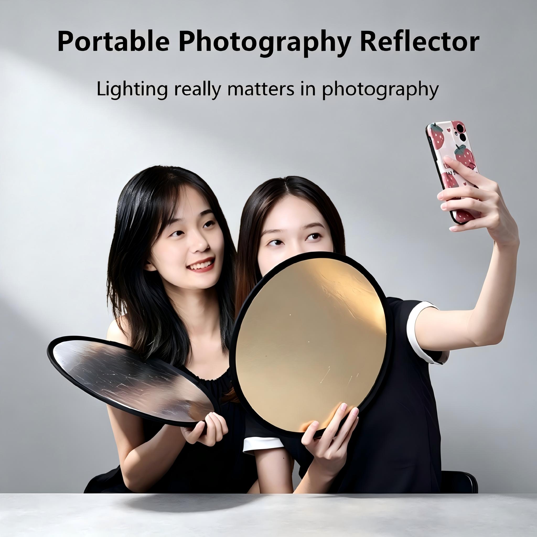 30cm、60cm 丸型両面シルバーホワイトリフレクター 折 - Photography Lighting Reflectors のレビューと価格