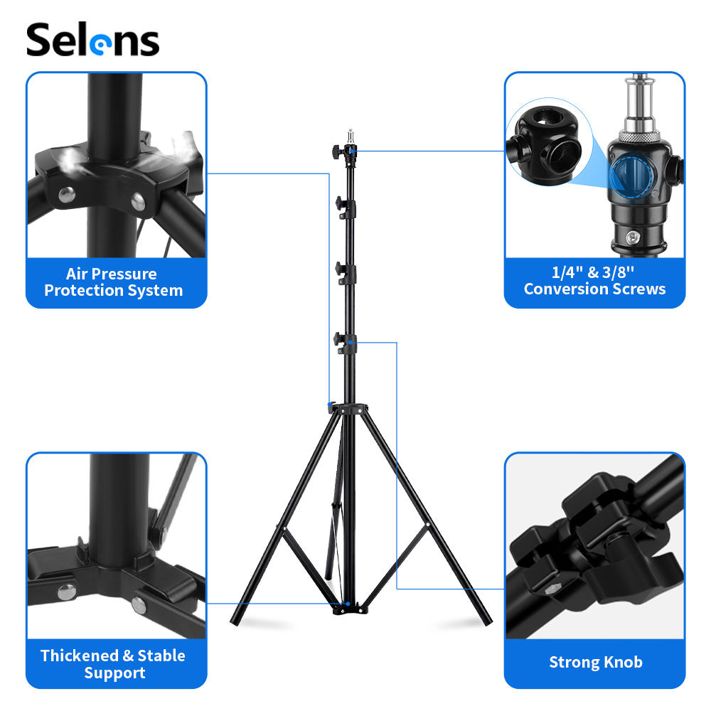 Selens 2.2~3.95m エアクッションライトスタン - Photography Lighting Mount のレビューと価格
