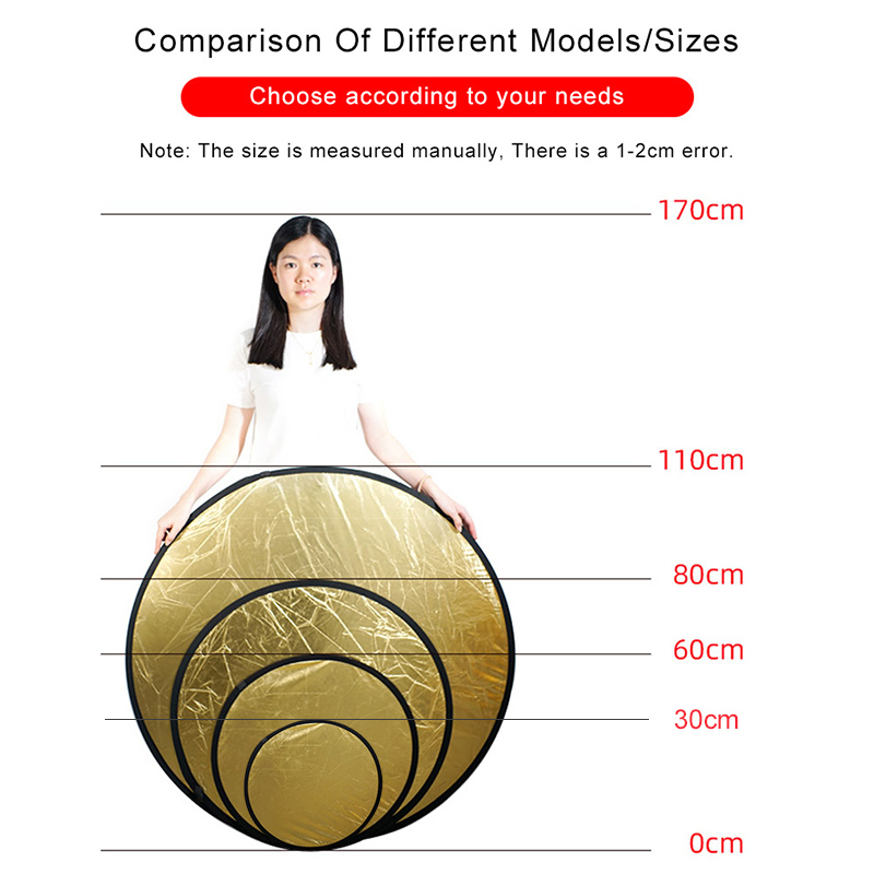 2in1 ラウンドポータブルリフレクター 30cm 60cm - Photography Lighting Reflectors のレビューと価格
