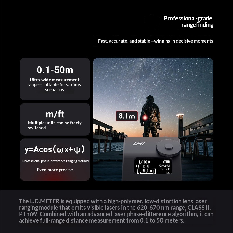 CHI トップライトメーター 0-150m レーザー距離計。 - Photography Lighting Meter のレビューと価格