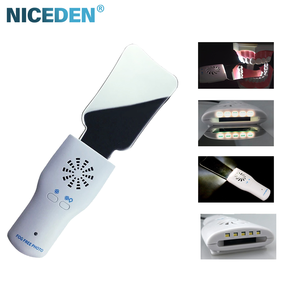 歯科防曇ミラーセット矯正リフレクター LED ライト付き曇り - Photography Lighting Reflectors のレビューと価格