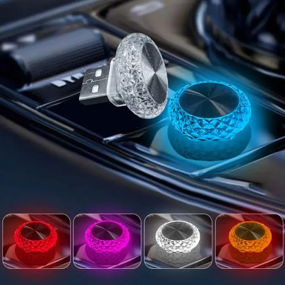 新車ミニ LED 装飾 USB アンビエントライトプラグプレ - Interior Photography Lighting のレビューと価格
