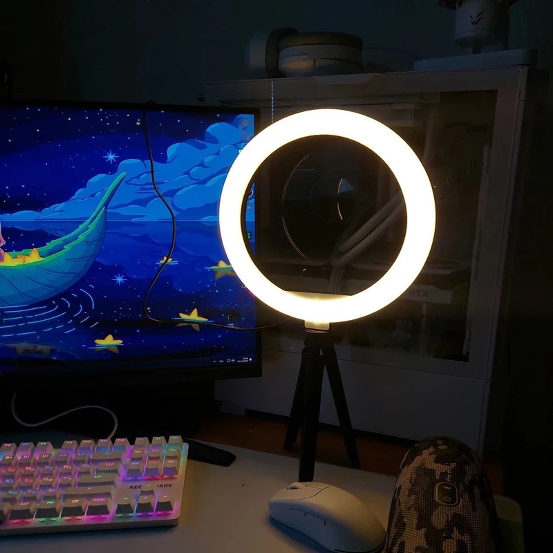 Desiontal 26cmリングライト、三脚スタンド付き、 - Photography Lighting Mount のレビューと価格
