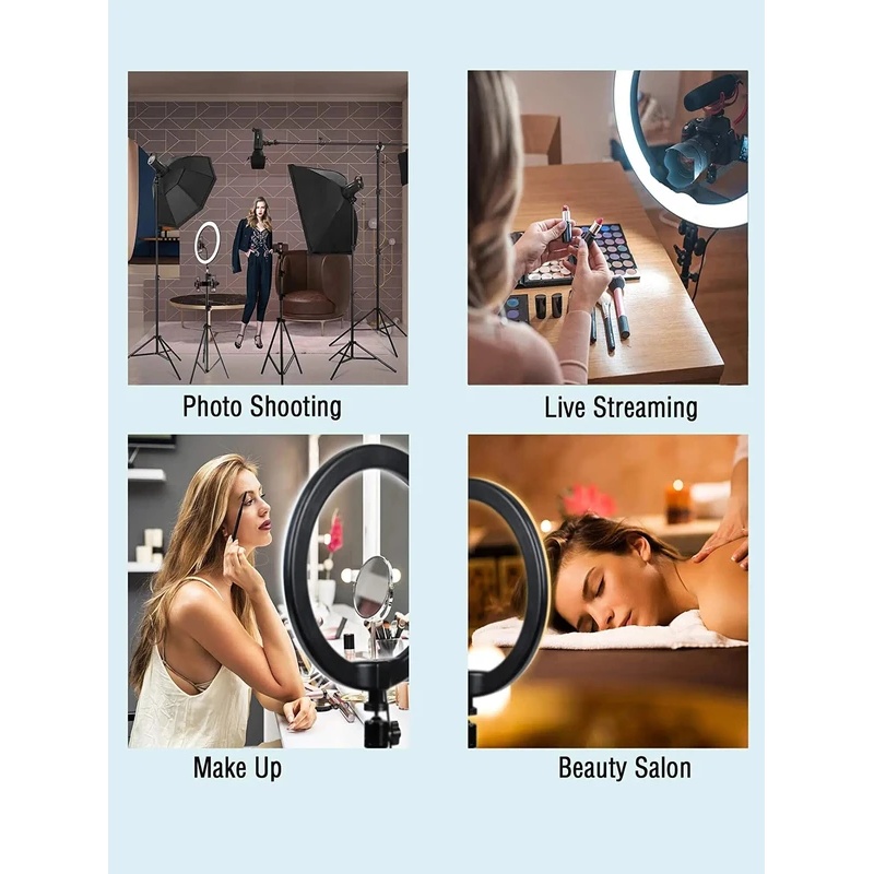 Desiontal 26cmリングライト、三脚スタンド付き、 - Photography Lighting Mount のレビューと価格