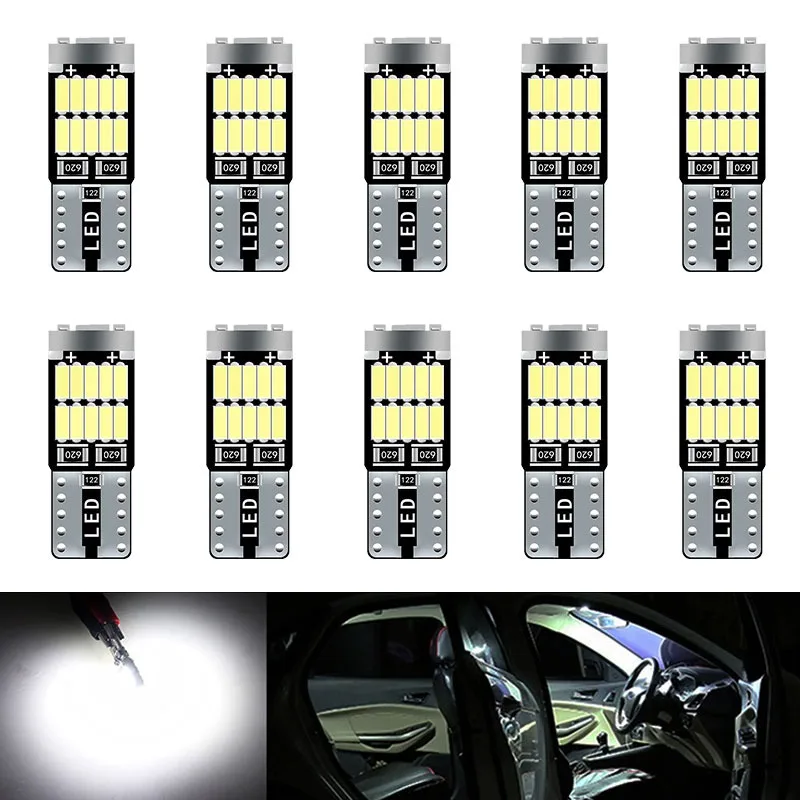 LED canbus車の電球,10個,T10 w5w 194 - Interior Photography Lighting のレビューと価格