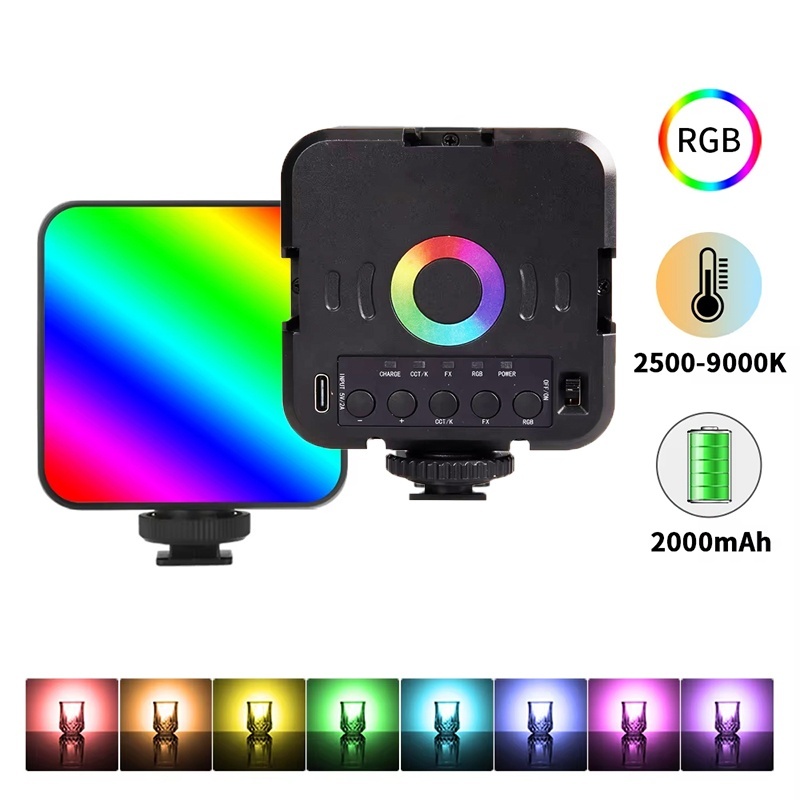 ポータブルミニRGBビデオライト、写真撮影用6500K LE - Photography Lighting Mount のレビューと価格