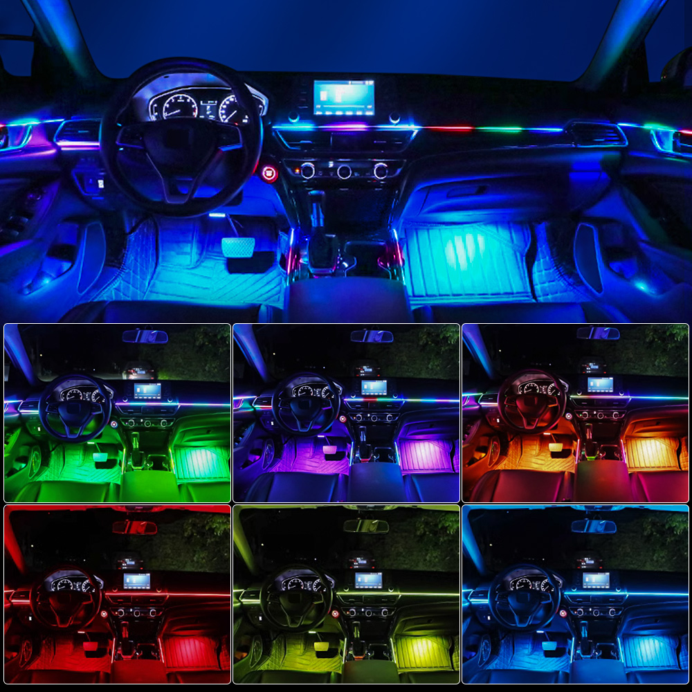 ユニバーサル Led 車のアンビエントライト RGB 64  - Interior Photography Lighting のレビューと価格
